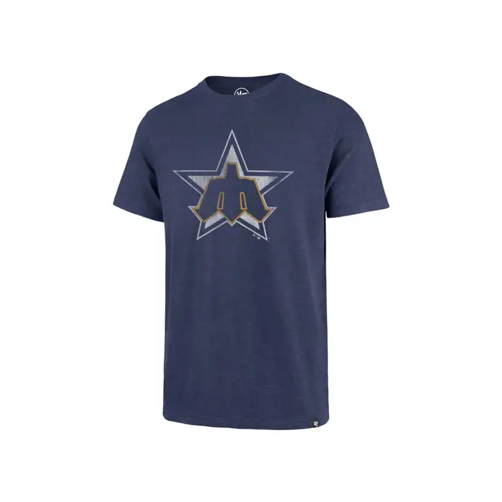 T-shirt TRIDENT bleu avec logo Scrum Coop Mariners MLB