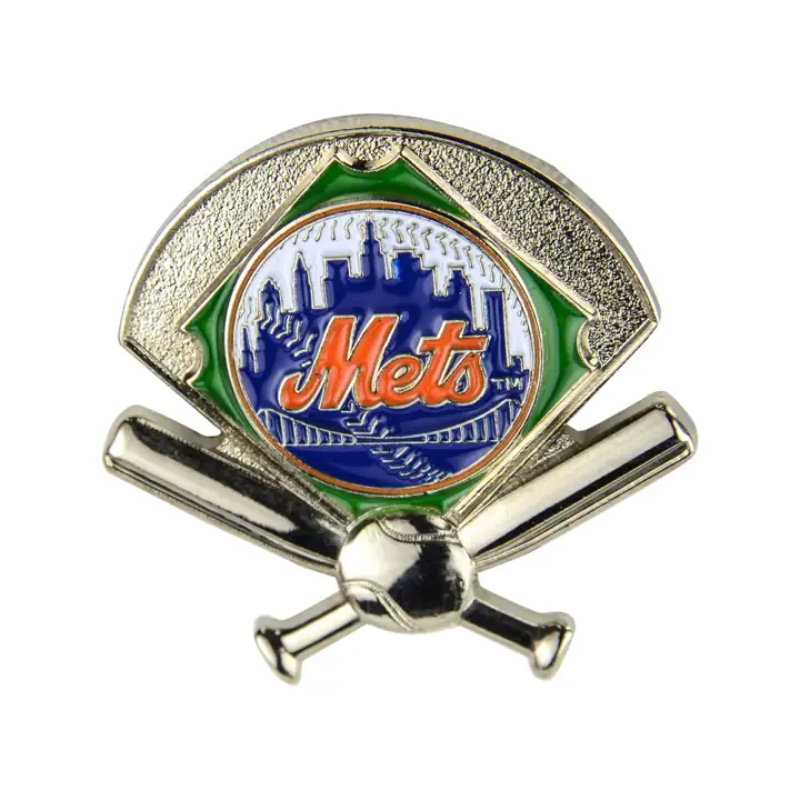 Broche de terrain METS bleue