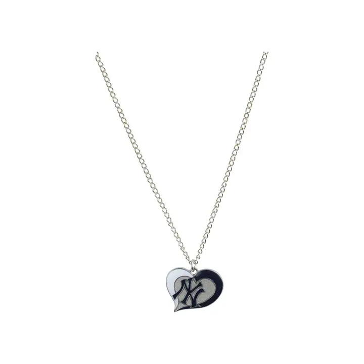 Collier cœur marine Yankees
