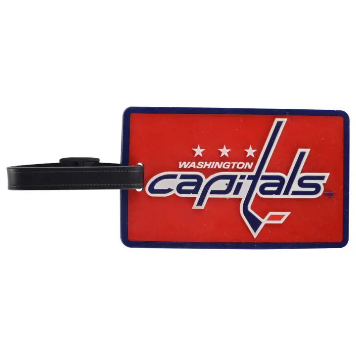 CAPITALS Étiquette de bagage souple rouge