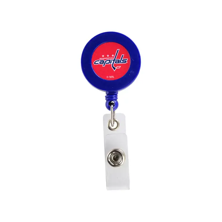 Enrouleur de badge CAPITALES rouge