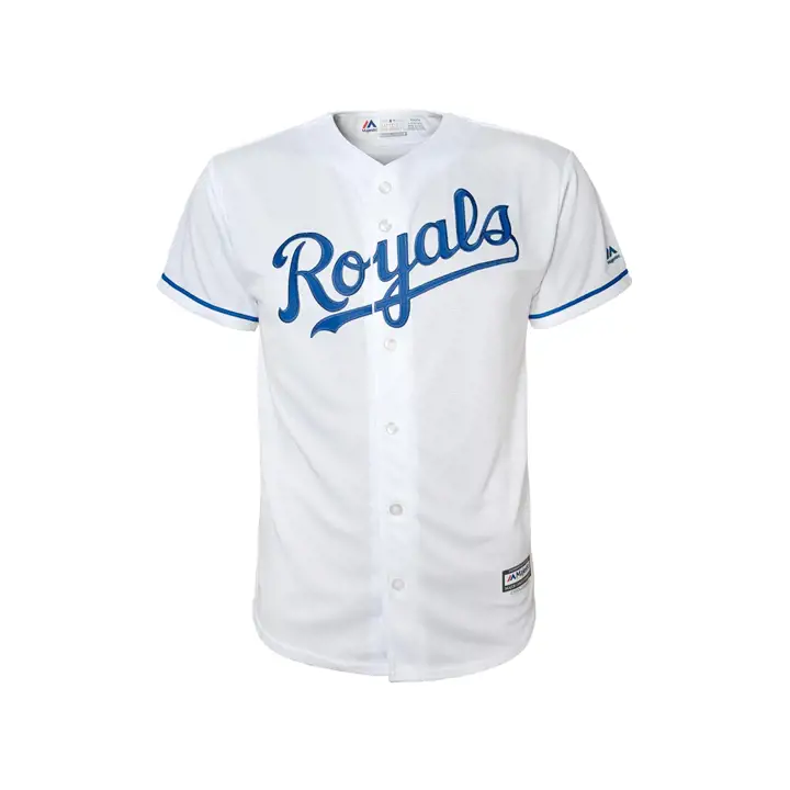 Maillot Réplique Jeune Vierge Royals MLB Coupe Basse Blanc