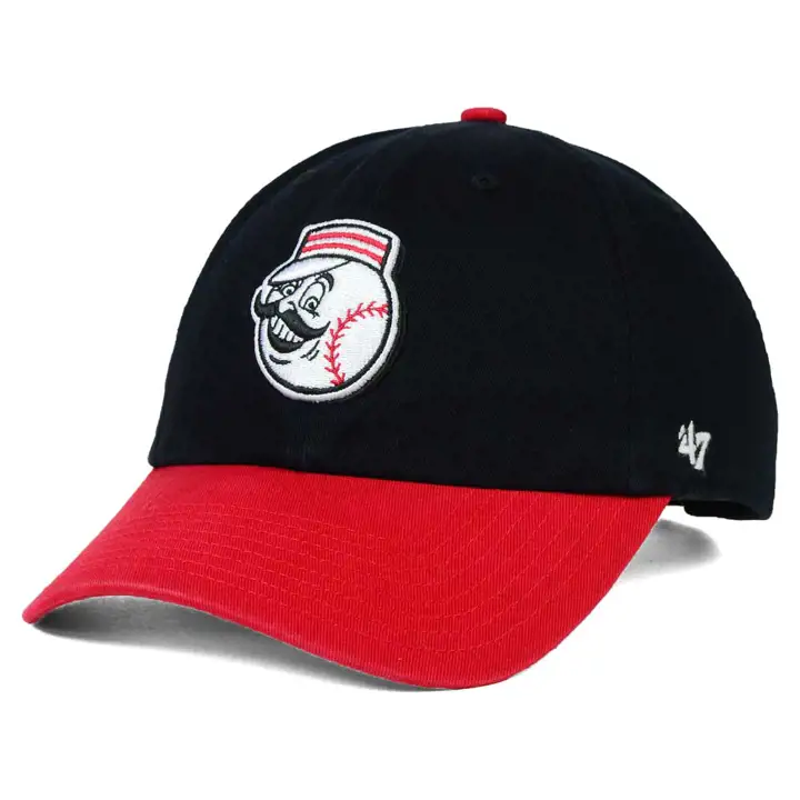Casquette ajustable MLB Reds Core '47 Clean Up GUY MOUSTACHE noire