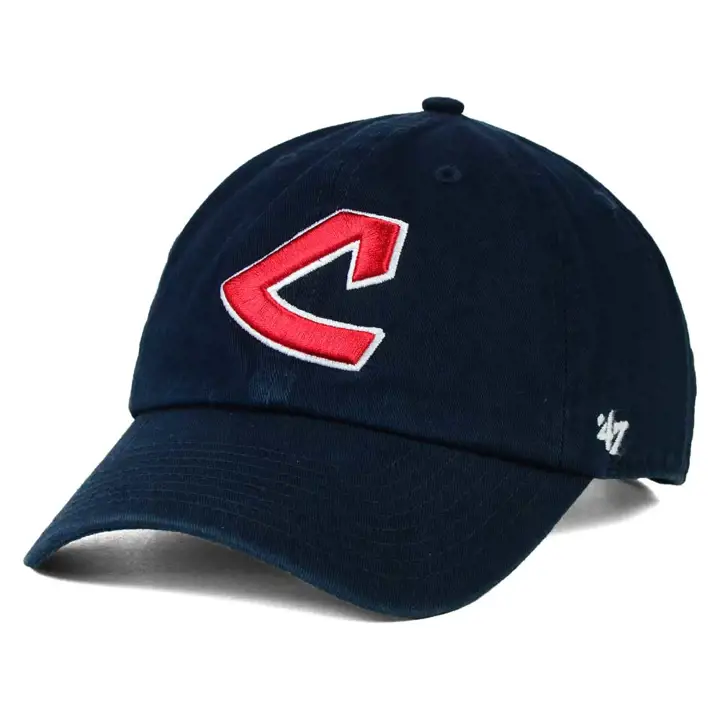 "Indians MLB Casquette '47 Clean Up « C » bleu marine"
