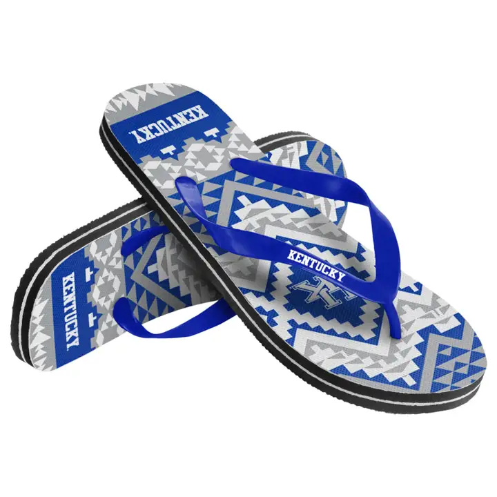 Tongs Kentucky femme Aztec bleu/blanc