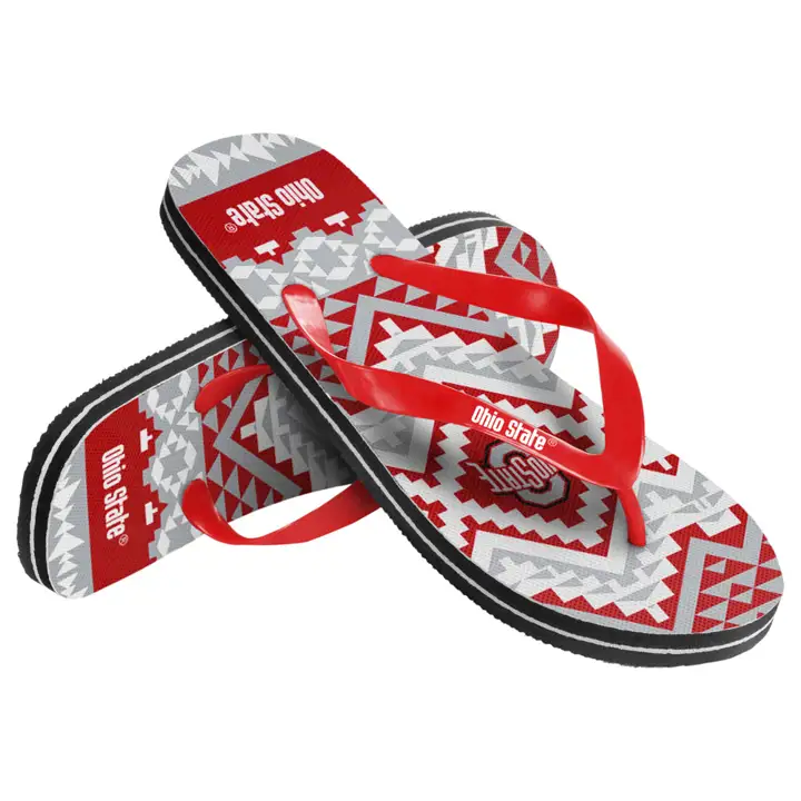 Tongs Femme Ohio State Aztec Rouge Écarlate/Gris