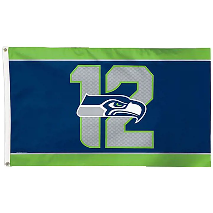 Drapeau des SEAHAWKS - 3' X 5' 12e Homme marine