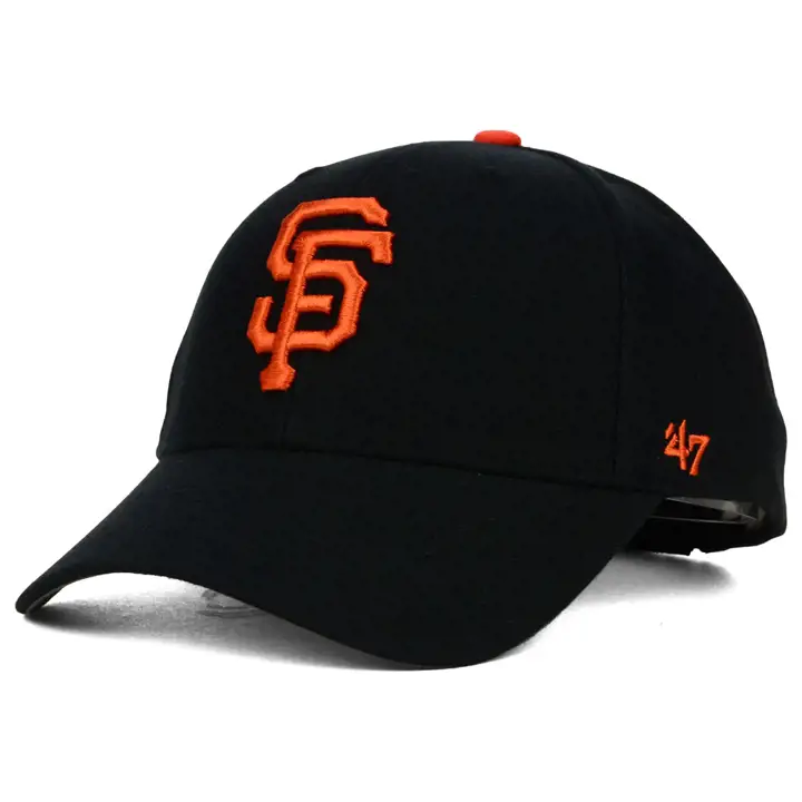 "Casquette noire de terrain réplique MVP MLB des SF Giants avec logo « SF »"