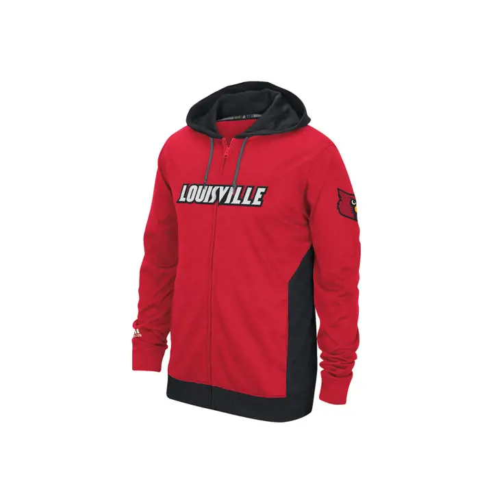 Sweat à capuche zippé Louisville NCAA Campus rouge