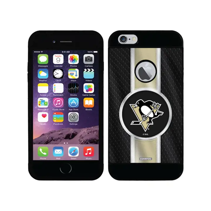 PENGUINS iPhone 6 Plus Guardian Jersey Stripe BLK