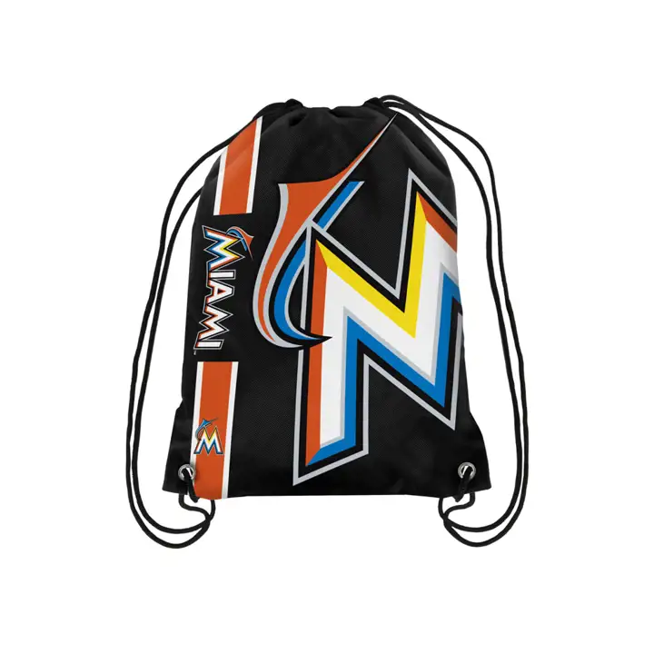 Sac à dos à cordon M Marlins Big Logo noir
