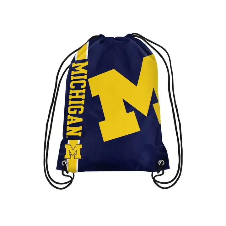 Sac à dos à cordon Michigan Big Logo bleu marine