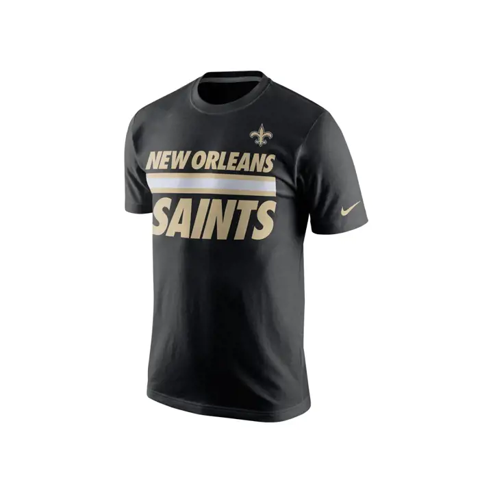 T-shirt rayé SAINTS NFL Team 15 noir