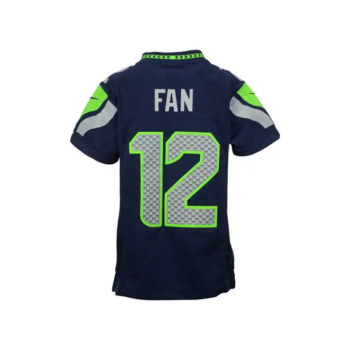 Maillot limité pour jeune SEAHAWKS NFL Fan #12 marine