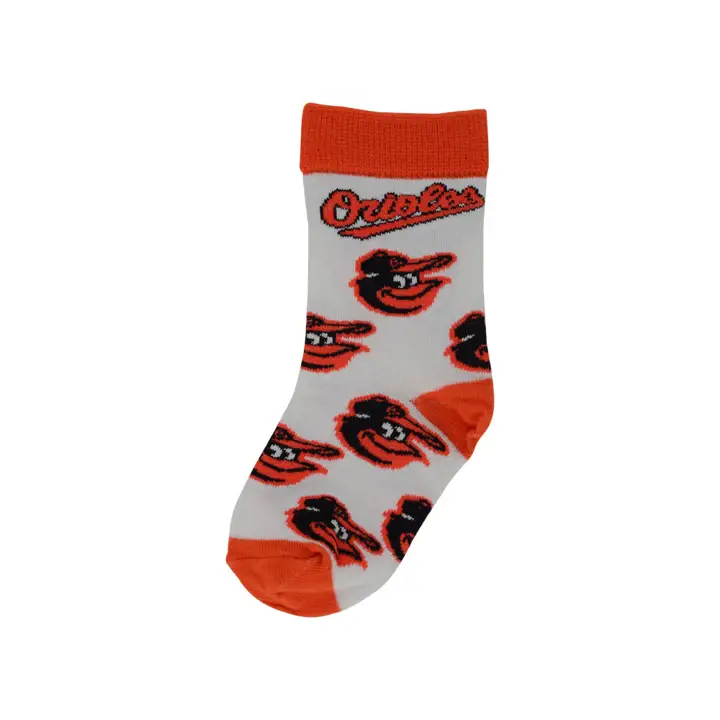 Chaussettes enfant Orioles - Motif intégral noir