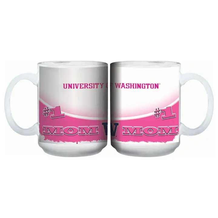 Mug Washington 44 cl "#1 Maman" blanc/rose