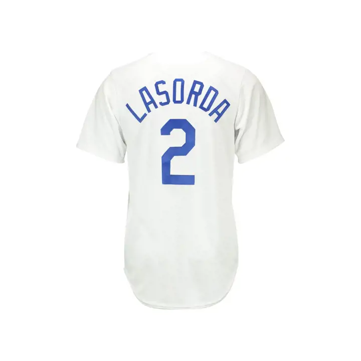 Maillot réplique Dodges MLB Coop Player CB Lasorda blanc