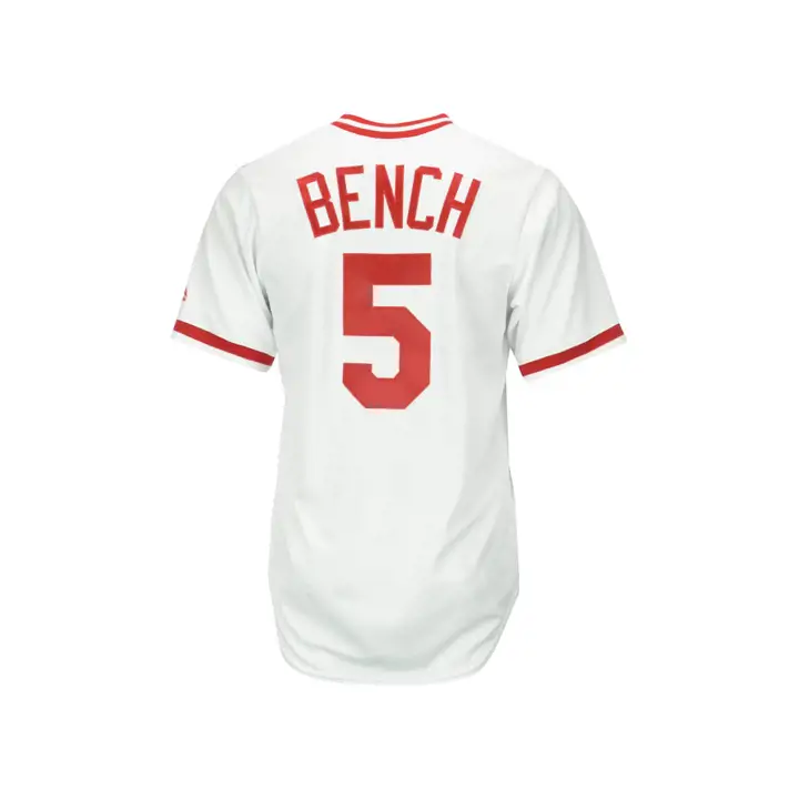 Maillot Réplique Joueur MLB Reds Coop CB Banc blanc