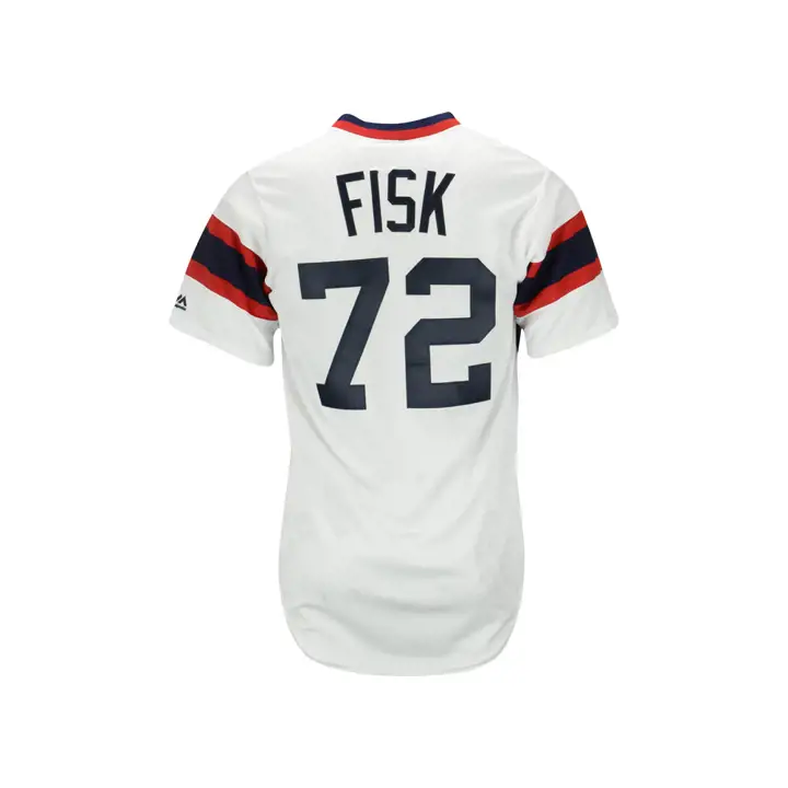 Maillot réplique CB White Sox MLB Coop Player Fisk blanc