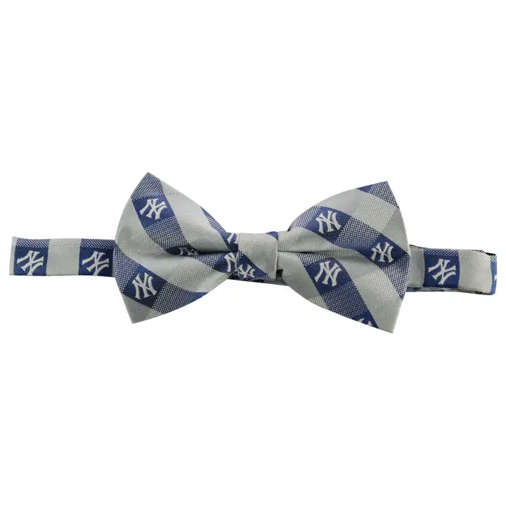 Nœud papillon Yankees à carreaux marine