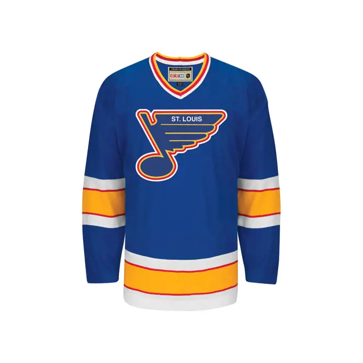 Maillot classique de l'équipe de la LNH des Blues, bleu