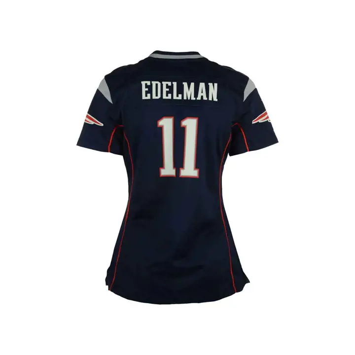 MAILLOT DE MATCH PATRIOTS NFL F J Edelman marine/gris/rouge