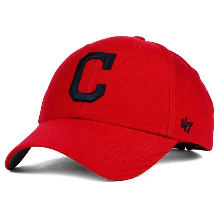 "Casquette réplique des Indians de la MLB sur le terrain MVP \"C\" rouge"