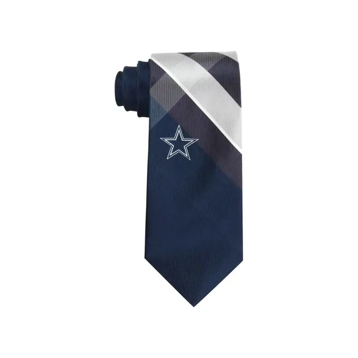 COWBOYS Cravate tissée en grille Py bleu/gris/ol