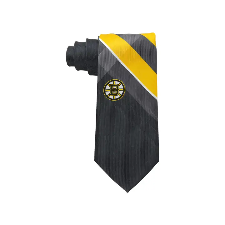 Bruins en Poly Tissé Grille Cravate g/g/n