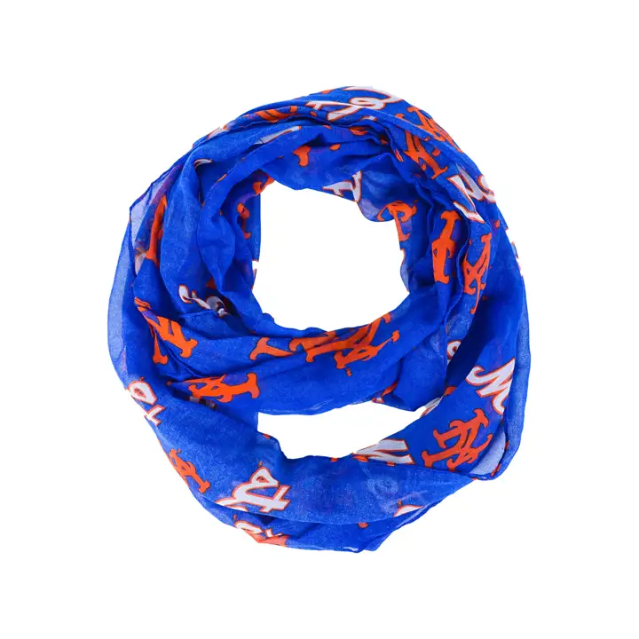 Foulard infini à logo intégral METS bleu/orange