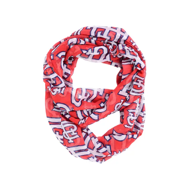 Écharpe infinie avec logo intégral STL CARDS rouge/blanc