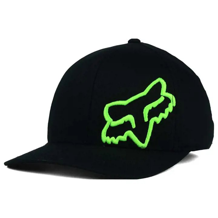 Casquette FOX RACING FLEXFIT FLEX 45 noire/verte