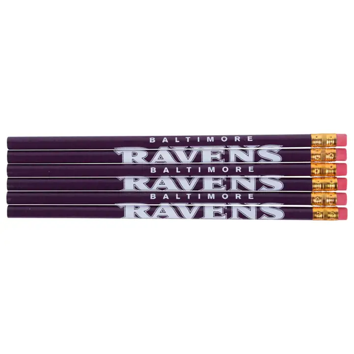 Lot de 6 crayons Ravens