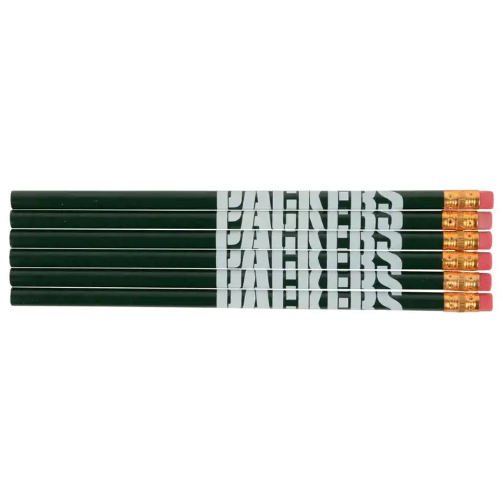 PACKERS Crayon de bois (paquet de 6) vert