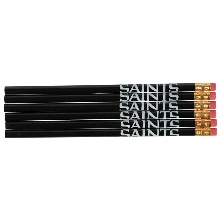 SAINTS Lot de 6 crayons noir