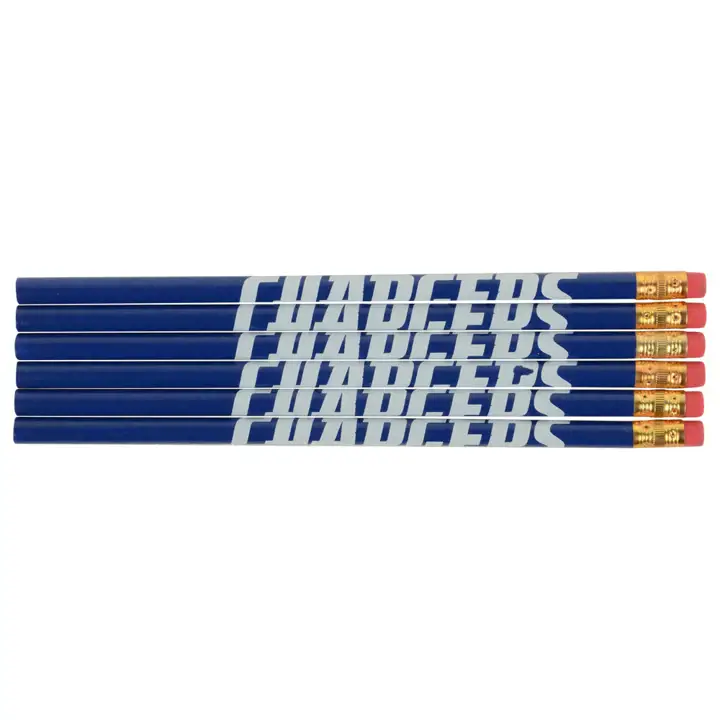 CHARGERS Boîte de 6 crayons bleus