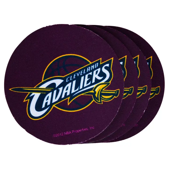 Ensemble de 4 sous-verres en néoprène CAVS, rouge