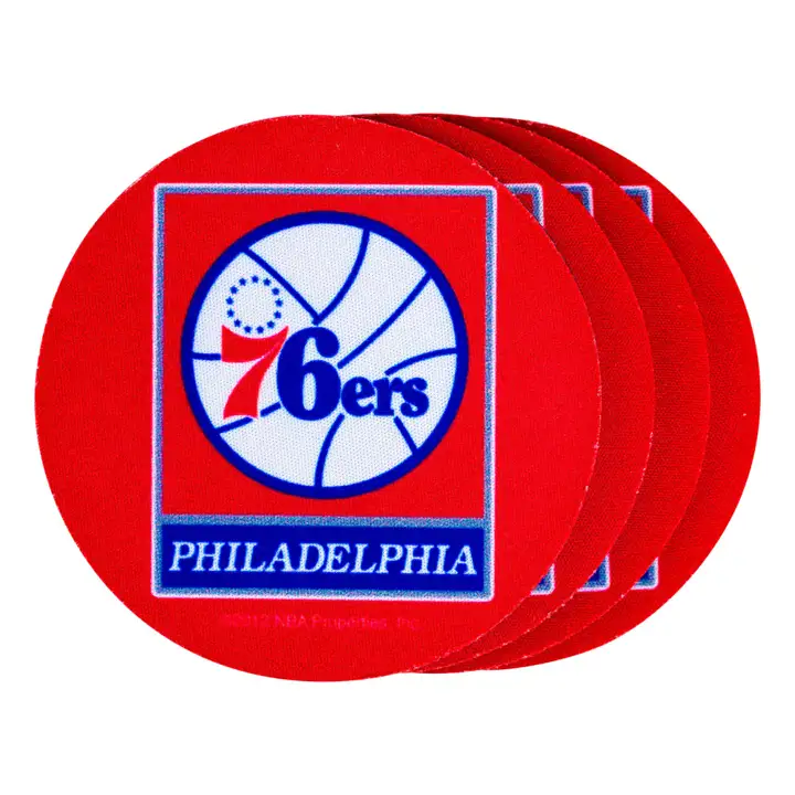 Sous-verres en néoprène SIXERS, lot de 4, bleu