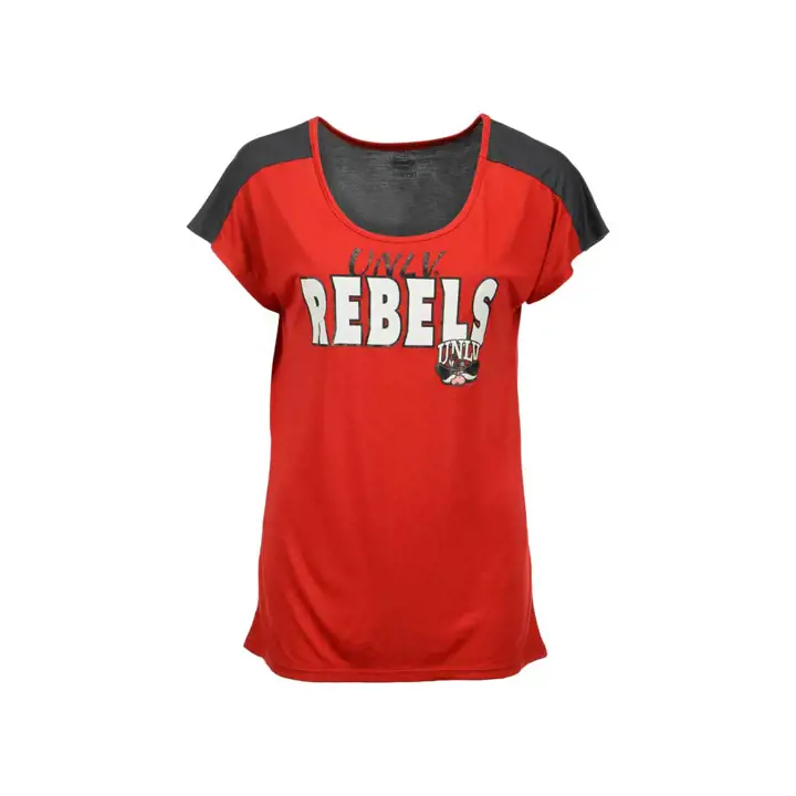 T-shirt à manches courtes UNLV XP NCAA Women's Comeback rouge/anthracite