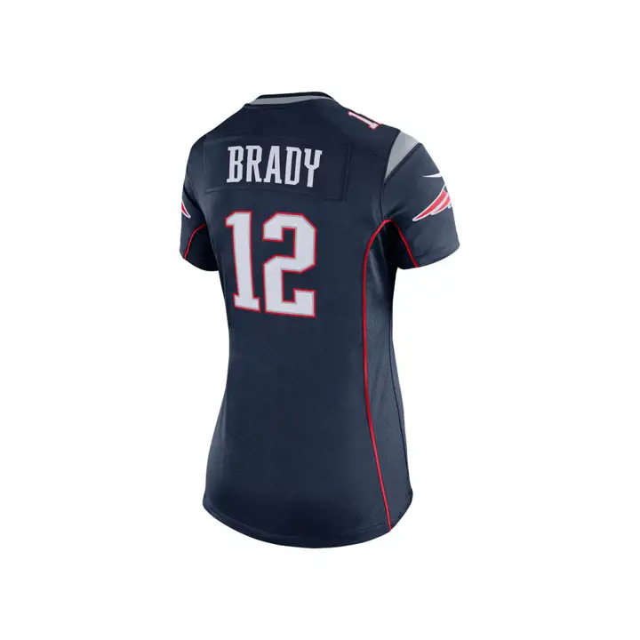 Maillot NFL Patriots pour femme Brady #12 bleu marine