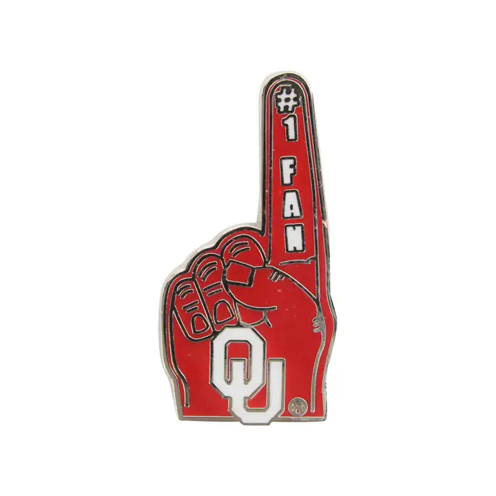 Épingle de supporteur n°1 de l'Oklahoma en argent