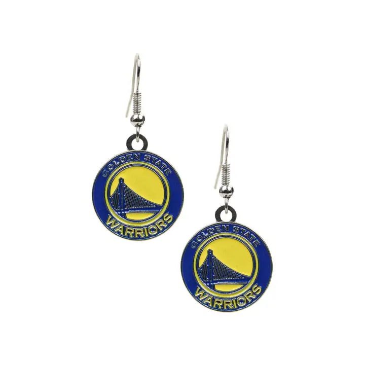 Boucles d'oreilles pendantes logo WARRIORS Aminco argent