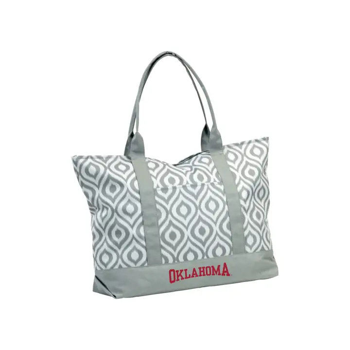 Cabas Oklahoma Ikat crim/blanc/gris