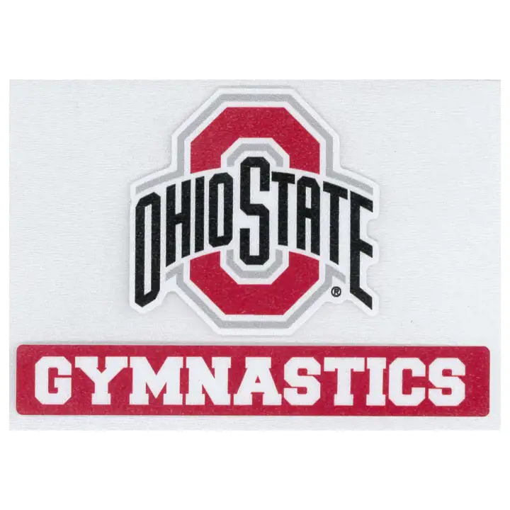 Ohio State 4x5 Décalcomanie découpée Gymnastique rouge