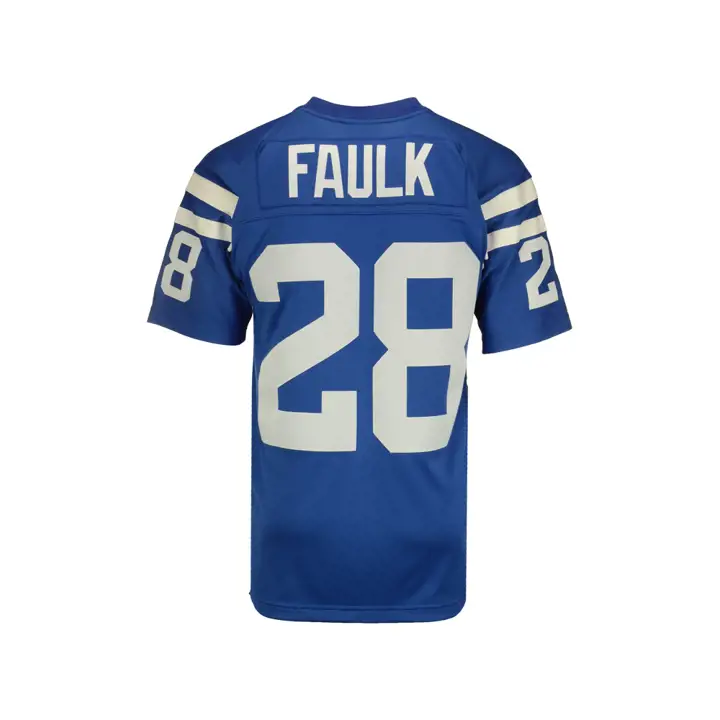 Maillot Rétro NFL M&N des COLTS FAULK #28 bleu/blanc