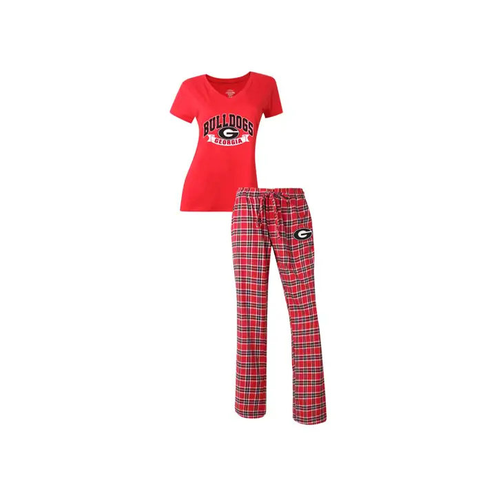 Ensemble de pyjama femme Georgia XP NCAA Medalist 15 rouge