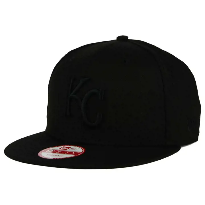 ROYALS MLB Casquette Snapback 9FIFTY Triple Noir NOI/NOI