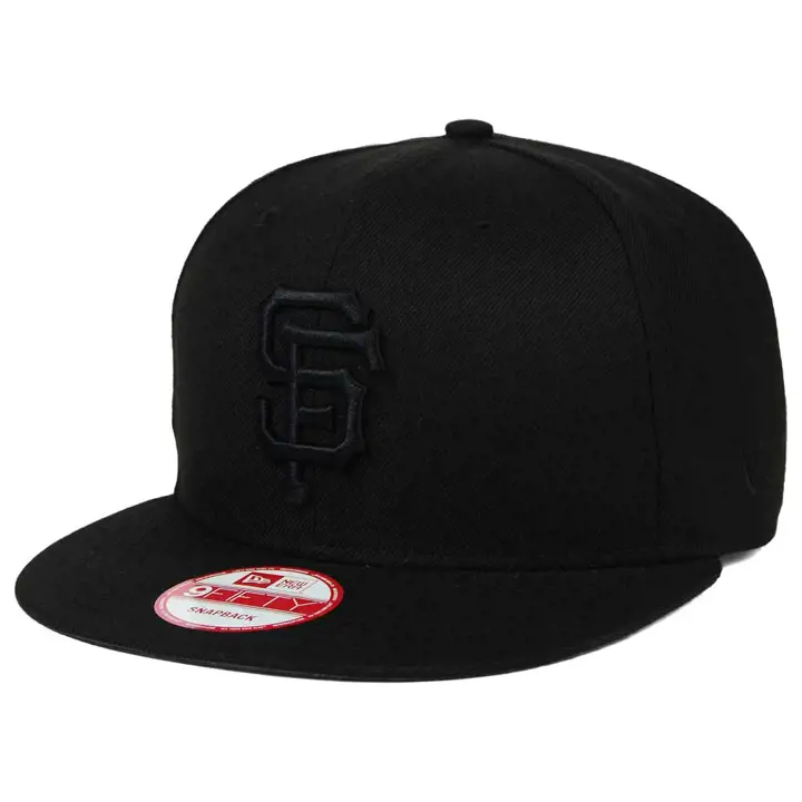 SF GIANTS MLB Casquette Snapback 9FIFTY Triple Noire NOI/NOI