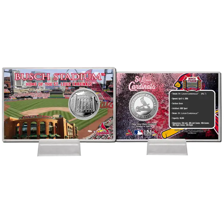 STL CARDS Carte pièce - Busch Stadium argent