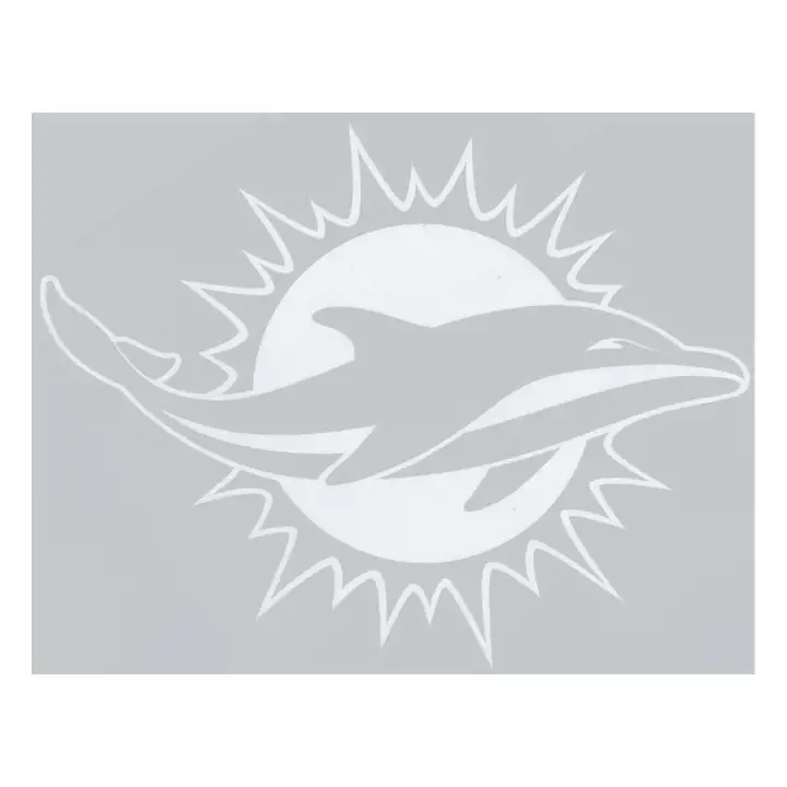 DAUPHINS Autocollant découpé 8x8 Blanc blc/transparent